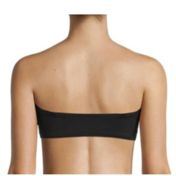 VINCE CAMUTO Gold Shimmer Color Blocked Square Neck Bandeau Swim Top S NWT - Picture 4 of 10